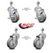 Service Caster 4 Inch Gray Polyurethane Wheel Swivel 12mm Threaded Stem Caster Brakes, 2PK SCC-TS20S414-PPUB-TLB-M1215-2-S-2 - alternate 4